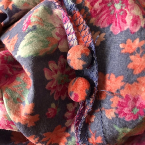 VTG Laura Ashley Dress PINK PRINT  Puff Sleeves Women’s Size 10 UK 12 cotton - Picture 7 of 9